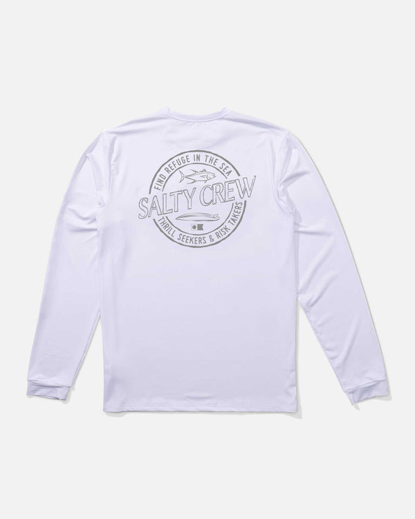 salty crew Skewed Long Sleeve Sunshirt - White