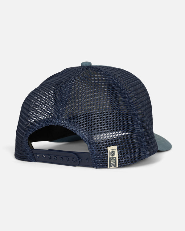 Salty Crew Skewed Trucker Hat - Pilot Blue