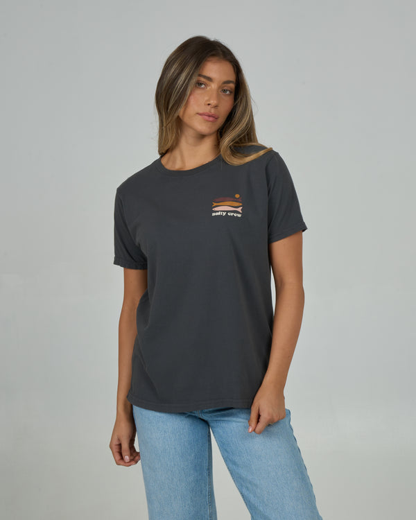 Salty Crew Small Bite Boyfriend Tee - Charcoal