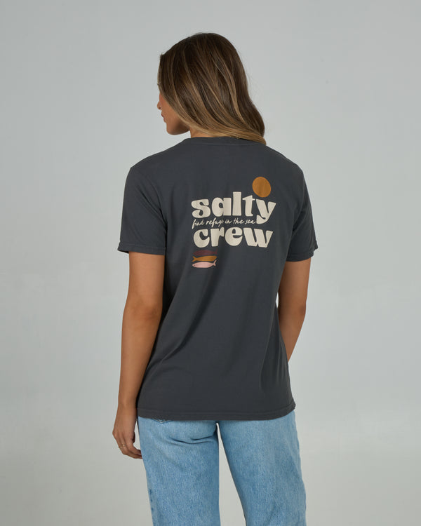 salty crew Small Bite Boyfriend Tee - Charcoal
