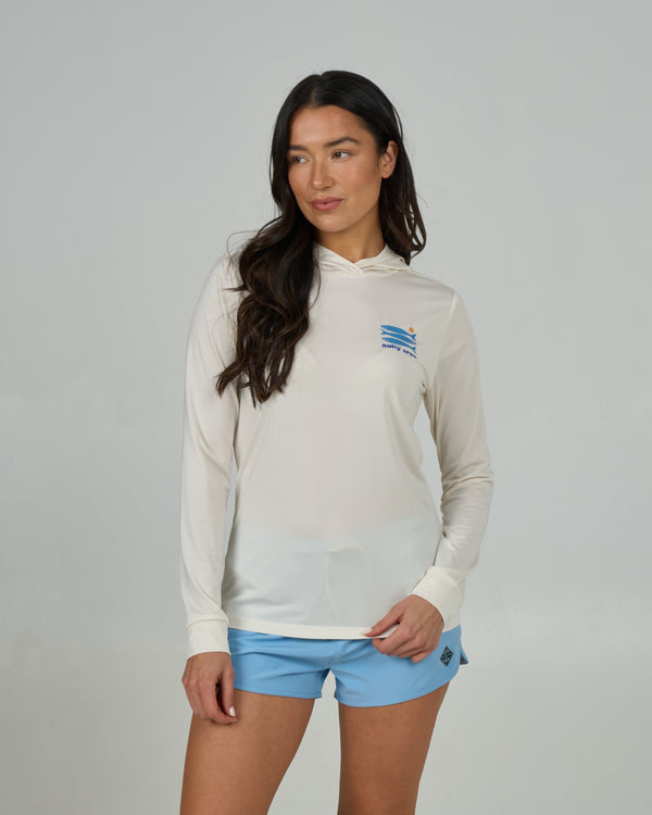 Salty Crew Small Bite Hood Sunshirt - Off White