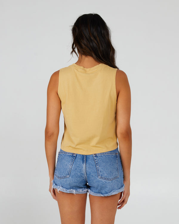 Salty Crew Soarin' Cropped Tank - Dusty Gold