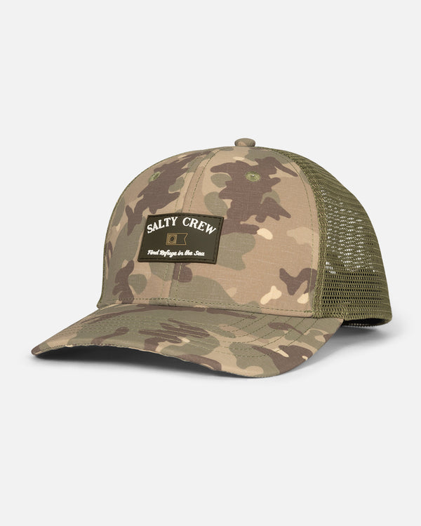 salty crew Steadfast Retro Trucker Hat - Camo