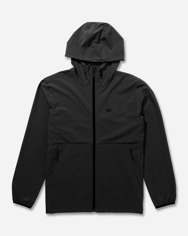 salty crew Stowaway Windbreaker Jacket - Black Marle