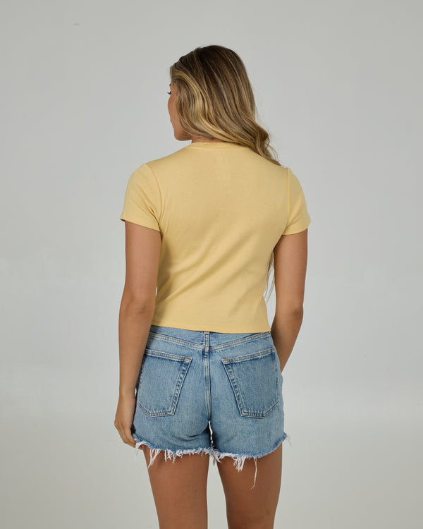 Salty Crew Sunny Side Baby Tee - Dusty Gold