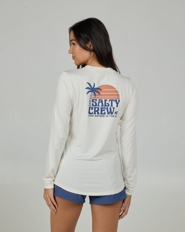 salty crew Sunrise Long Sleeve Sunshirt - Off White