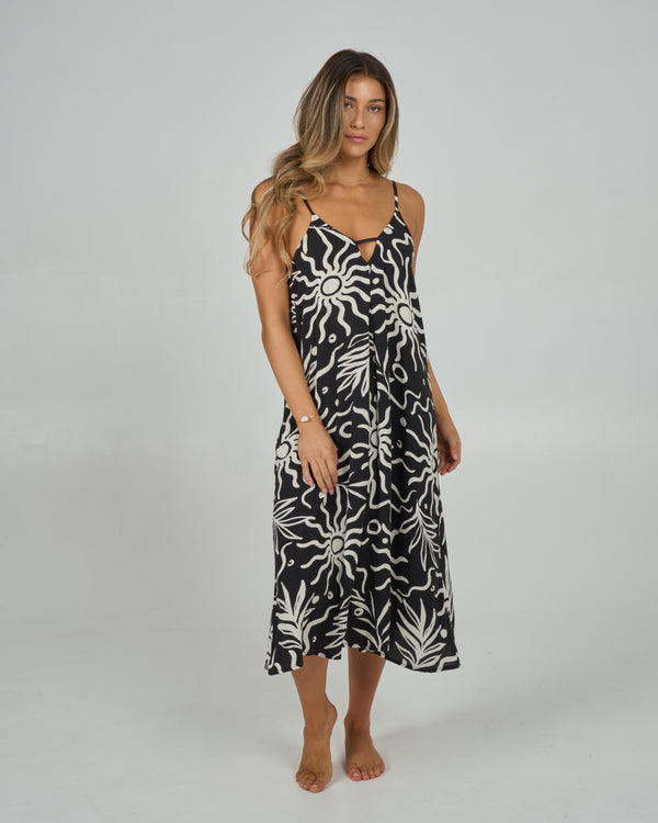 salty crew Sunrise Midi Dress - Black