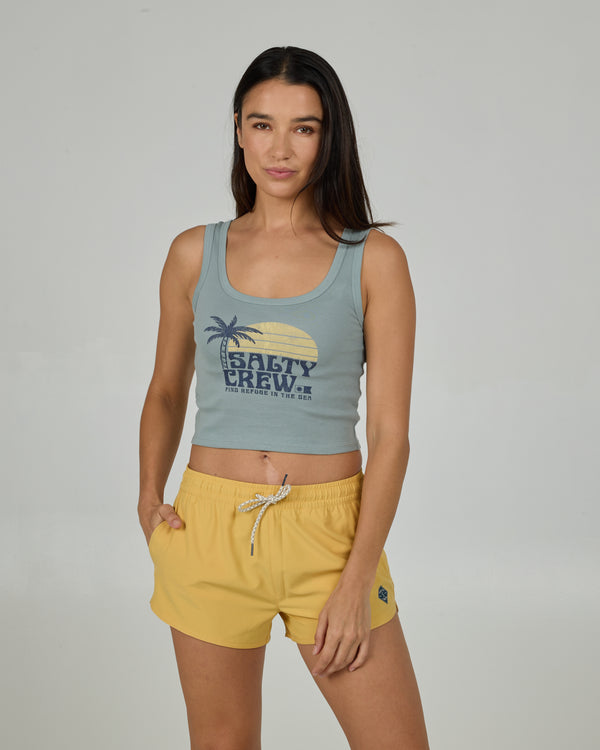 salty crew Sunrise Tank - Sage
