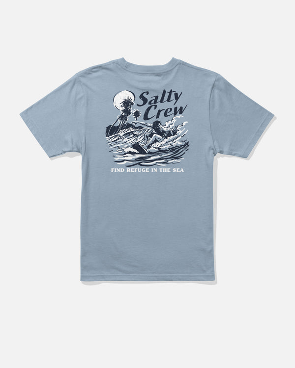 salty crew Surf Camp Boys Tee - Blue Fog
