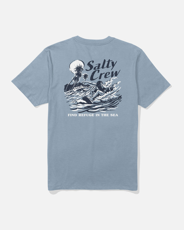 salty crew Surf Camp Tee - Blue Fog