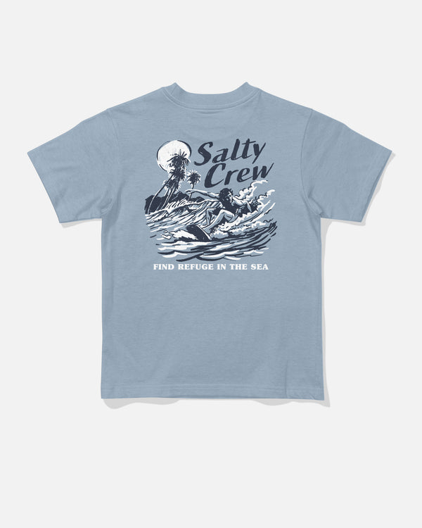salty crew Surf Camp Toddler Tee - Blue Fog