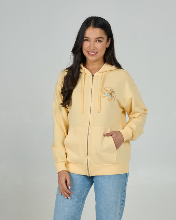 Salty Crew Surf Club Zip Hoodie - Butter Cream