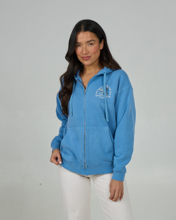 Salty Crew Surf Club Zip Hoodie - Marine Blue