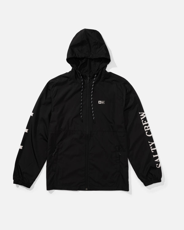 salty crew Surface Windbreaker Jacket - Black