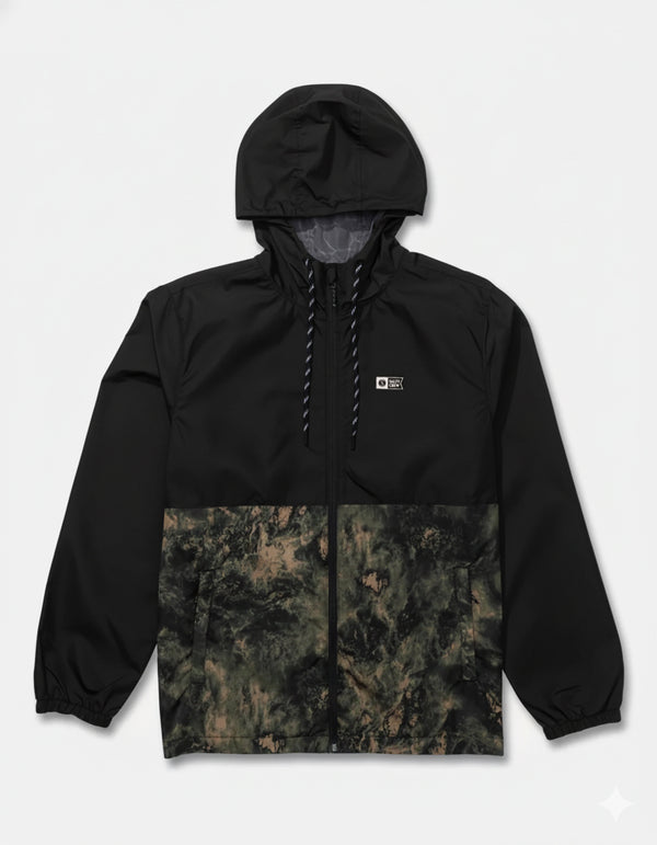 salty crew Surface Windbreaker Jacket - Pirate Black