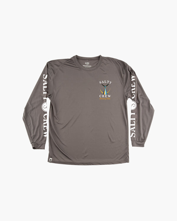 salty crew Tailed Long Sleeve Sunshirt - Charcoal