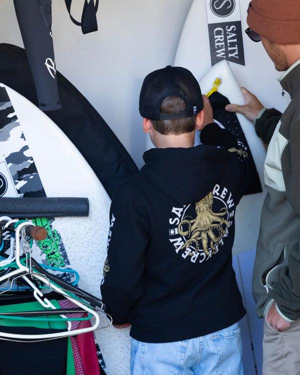 Salty Crew Tentacles Boys Fleece Hoodie - Black