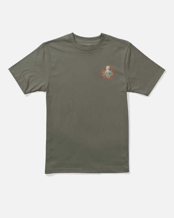Salty Crew Tentacles Boys Tee - Dusty Olive