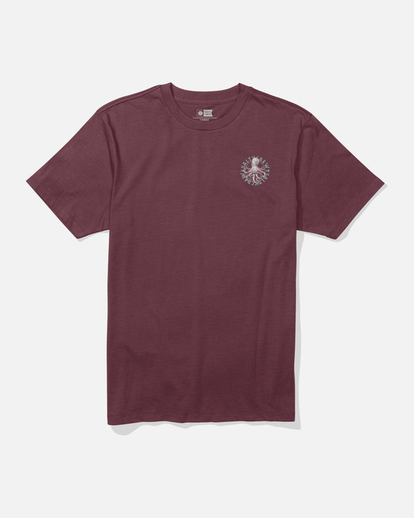 Salty Crew Tentacles Tee - Burgundy