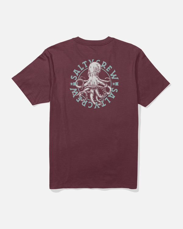 salty crew Tentacles Tee - Burgundy