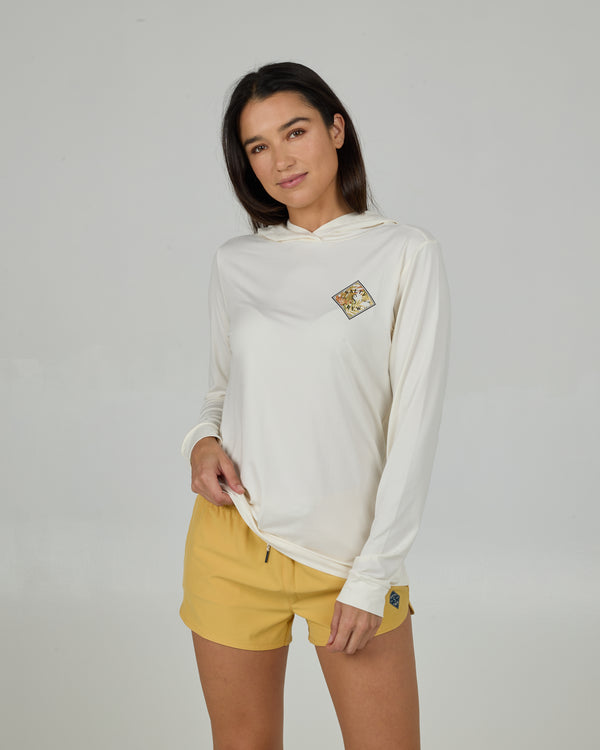 Salty Crew Tippet Fill Sunshirt Hoodie - Off White