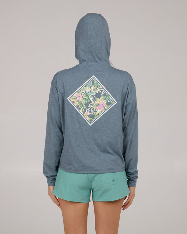 salty crew Tippet Fill Tech Hoodie - Fin Blue