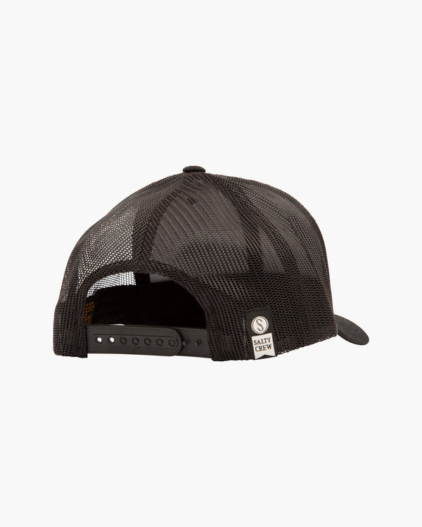 Salty Crew Topstitch Retro Trucker - Black