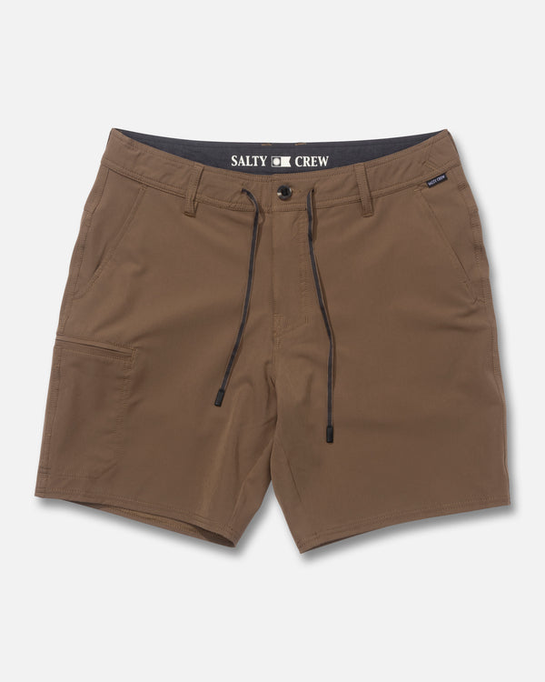 salty crew Transom Tech Short - Dark Brown
