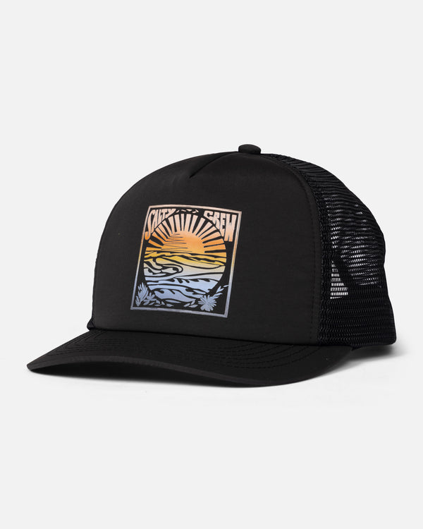 salty crew Travel Trucker - Black