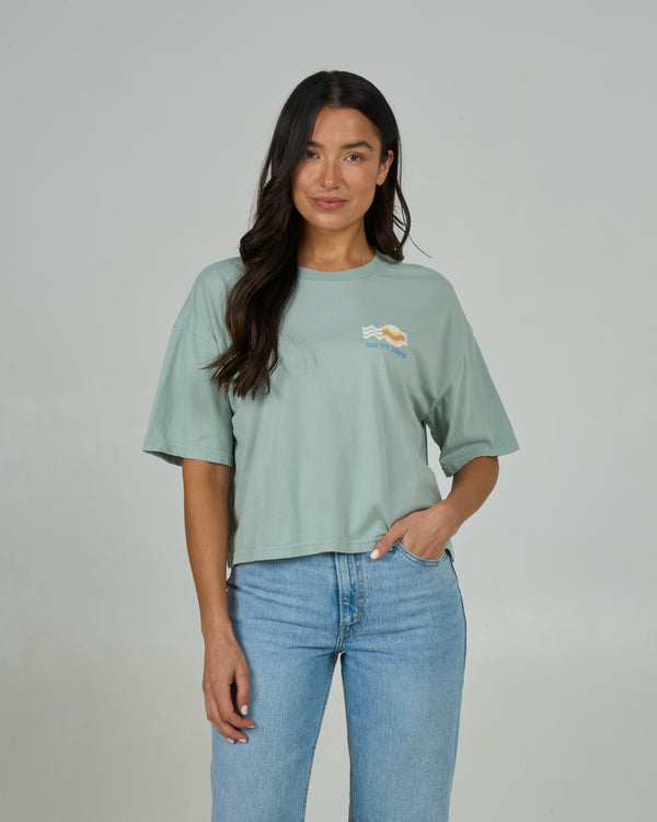 Salty Crew Waves Skimmer Tee - Meadow Green