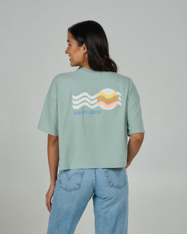 salty crew Waves Skimmer Tee - Meadow Green