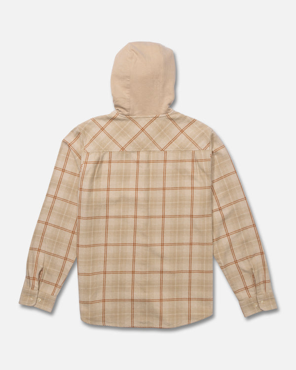 Salty Crew Whitewash Hooded Flannel - Birch
