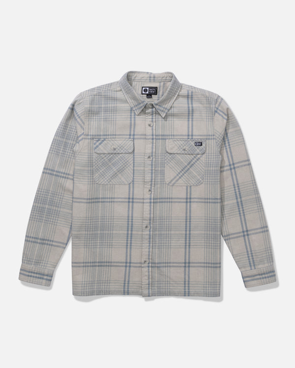 salty crew Windward Flannel - Light Grey