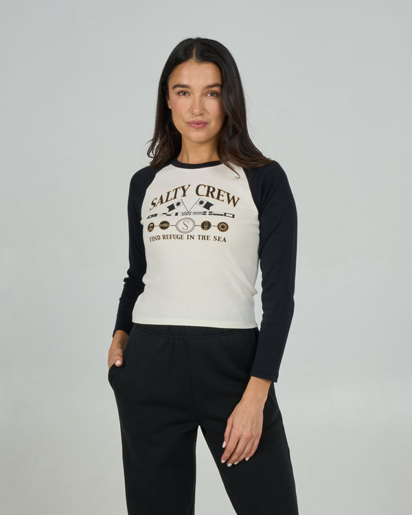 salty crew Yacht Club Long Sleeve - Black