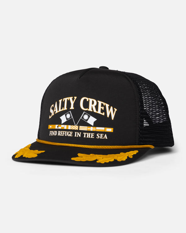 salty crew Yacht Club Trucker - Black