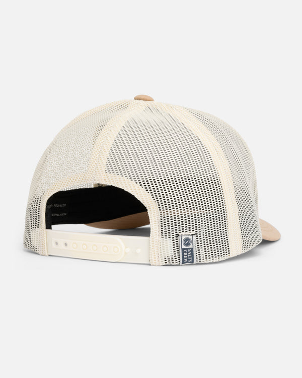 Salty Crew Sealine Retro Trucker Hat - Pilot Blue Bone Brown
