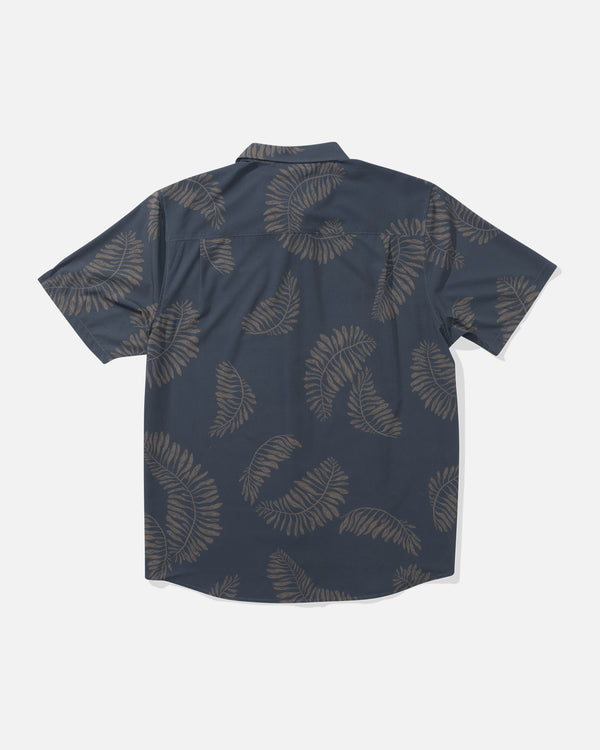 Salty Crew Stringer Perforated UV Button Up - Bluefin