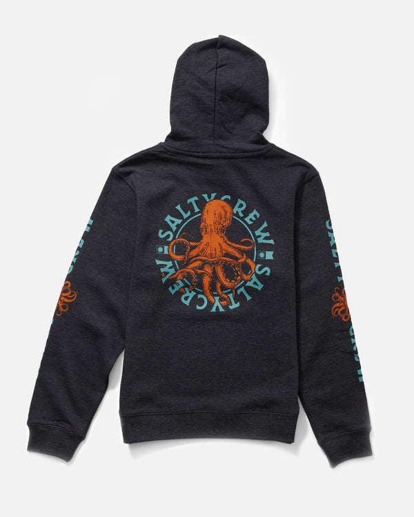 salty crew Tentacles Boys Fleece Hoodie - Navy Heather