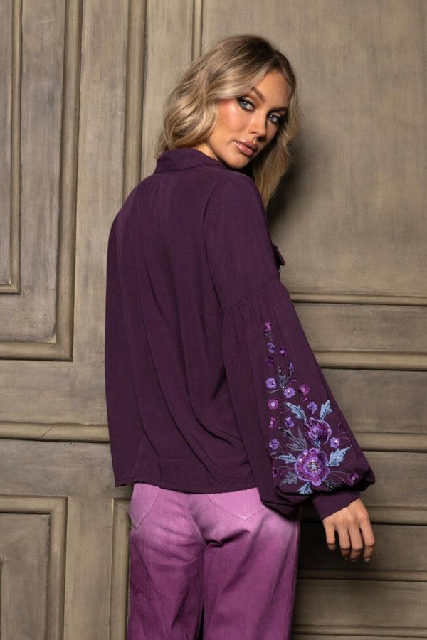 salty skin Bluse Blooming Shine