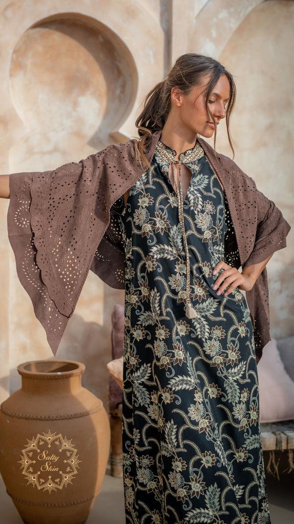 Salty Skin Damen Lederschal Schwarz PREORDER