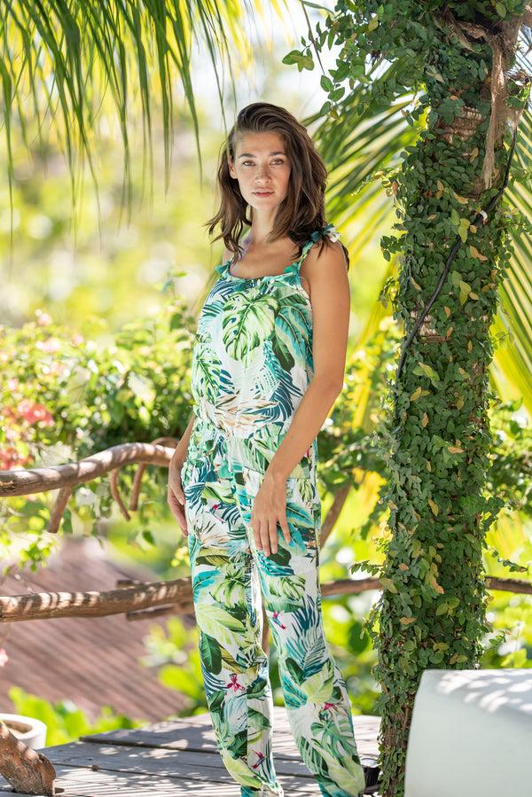 salty skin Hosenanzug Palmenmuster