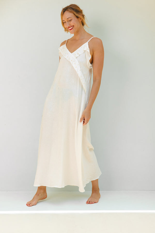 salty skin KORFU DRESS WHITE