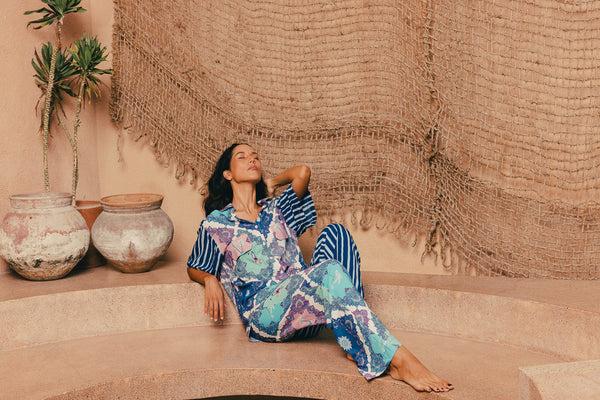 Salty Skin KOS BLOUSE BLUE