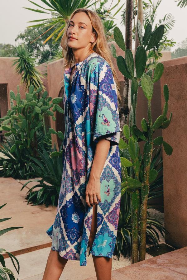 Salty Skin KOS DRESS BLUE