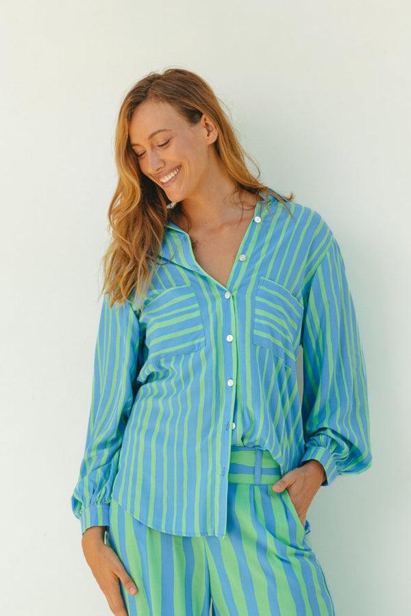 salty skin LESBOS BLOUSE BLUE