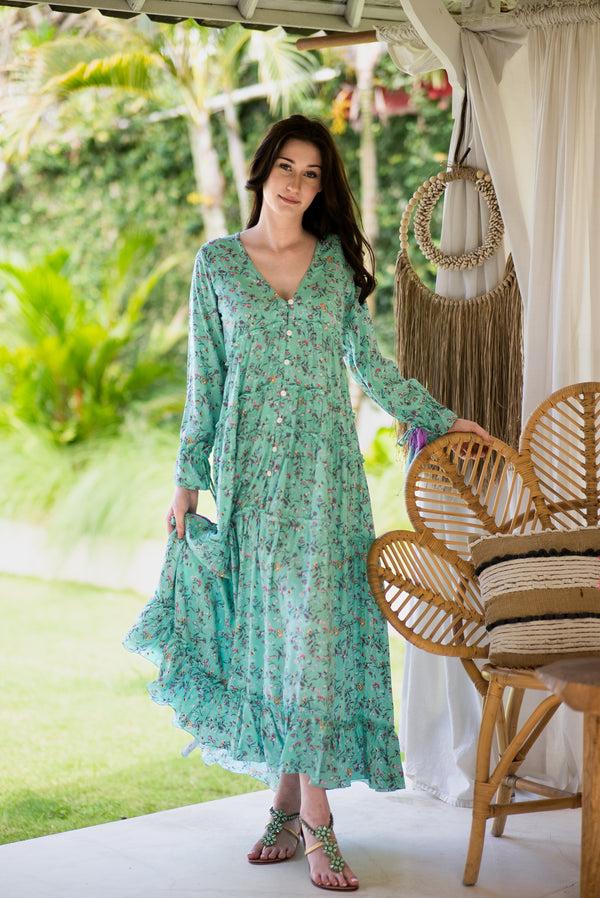 Salty Skin Maldives Dress - Green L15