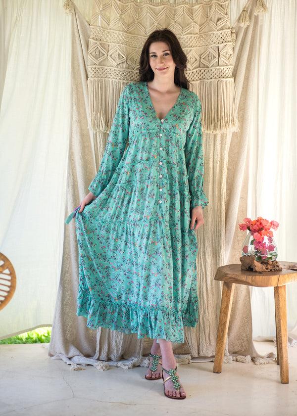 Salty Skin Maldives Dress - Green L15