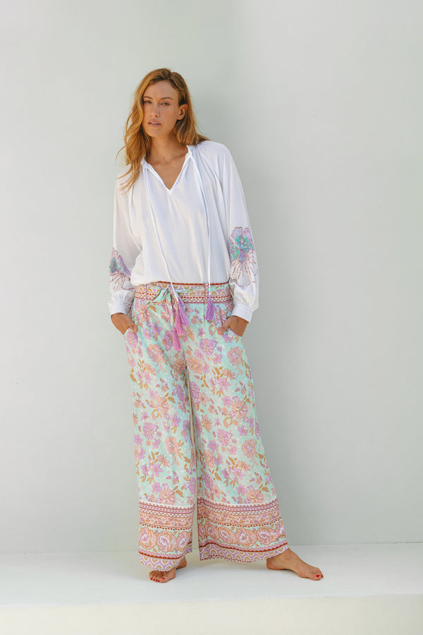 salty skin MYKONOS PANTS AQUA