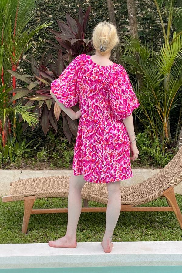 Salty Skin RHODOS DRESS LEO PINK