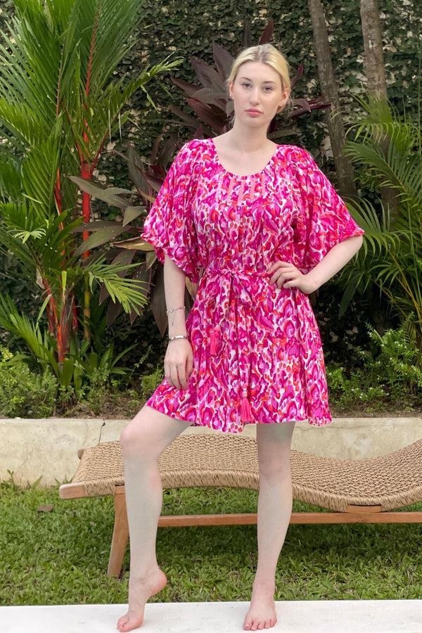 salty skin RHODOS DRESS LEO PINK